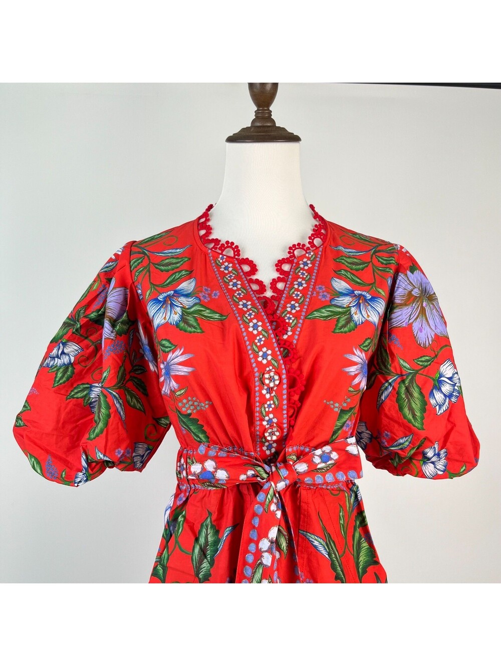 Nwt Farm Rio Sweet Bloom Bouquet Puff-Sleeve Romper Size S #1329 View 5